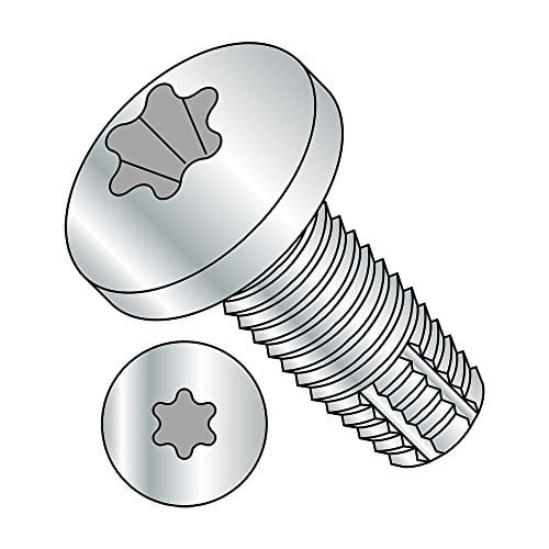 1-1/2 Length Steel Thread Cutting Screw Type F Zinc Plated Finish Pan Head Slotted Drive Pack of 2000 1/4-20 Thread Size 